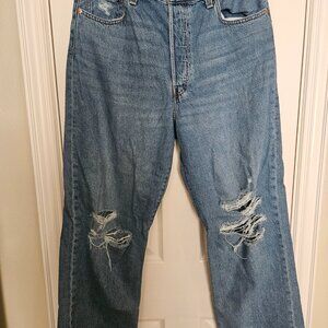 Levi’s Premium Distressed Ribcage Straight Ankle Jeans Size 32 After Love